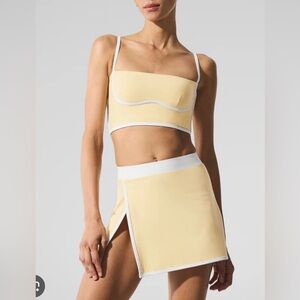 alo yoga butter yellow set